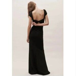 BHLDN Katie May Madison Black Twisted Back Formal Dress